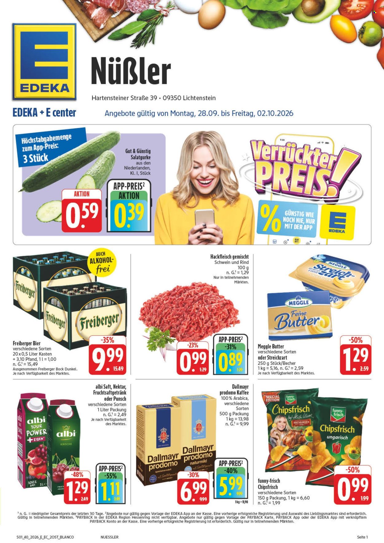 Edeka Prospekte  - 28.9.2026 - 2.10.2026. Seite 1
