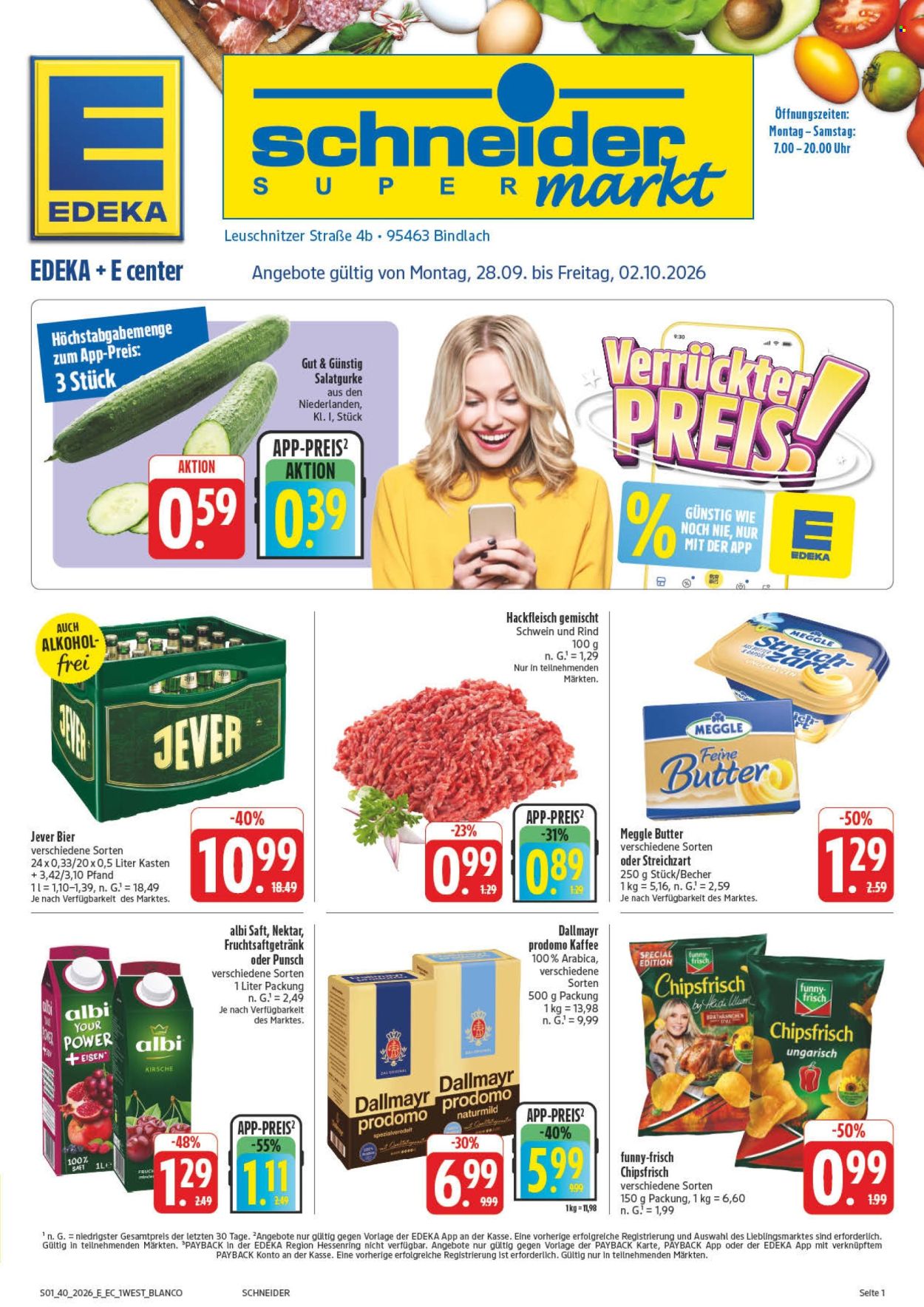 Edeka Prospekte  - 28.9.2026 - 2.10.2026. Seite 1