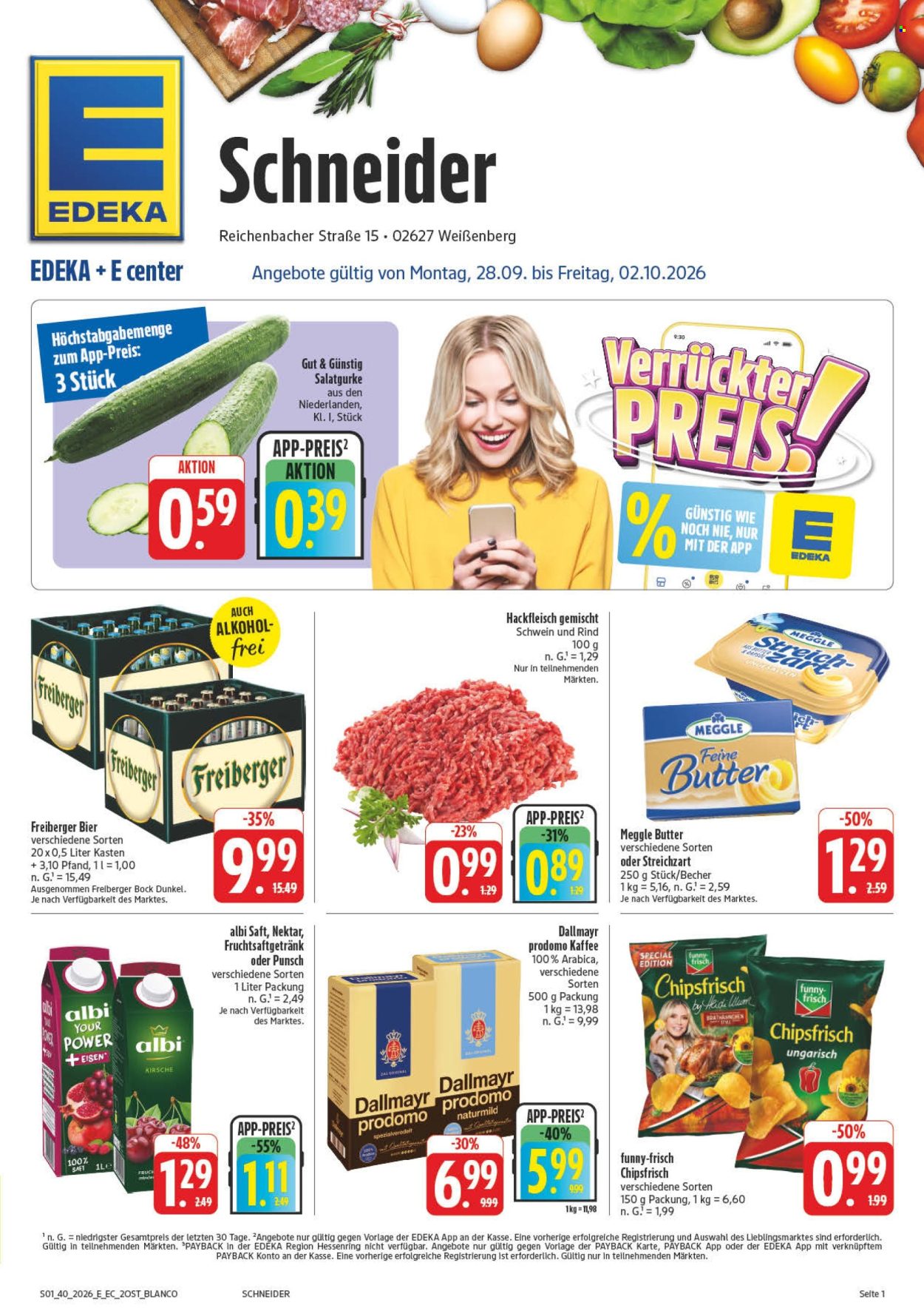 Edeka Prospekte  - 28.9.2026 - 2.10.2026. Seite 1