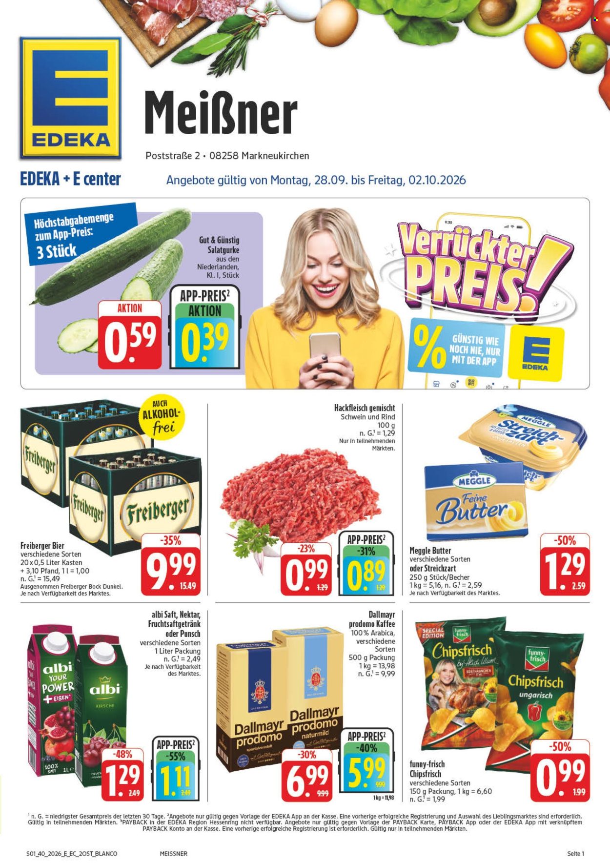 Edeka Prospekte  - 28.9.2026 - 2.10.2026. Seite 1