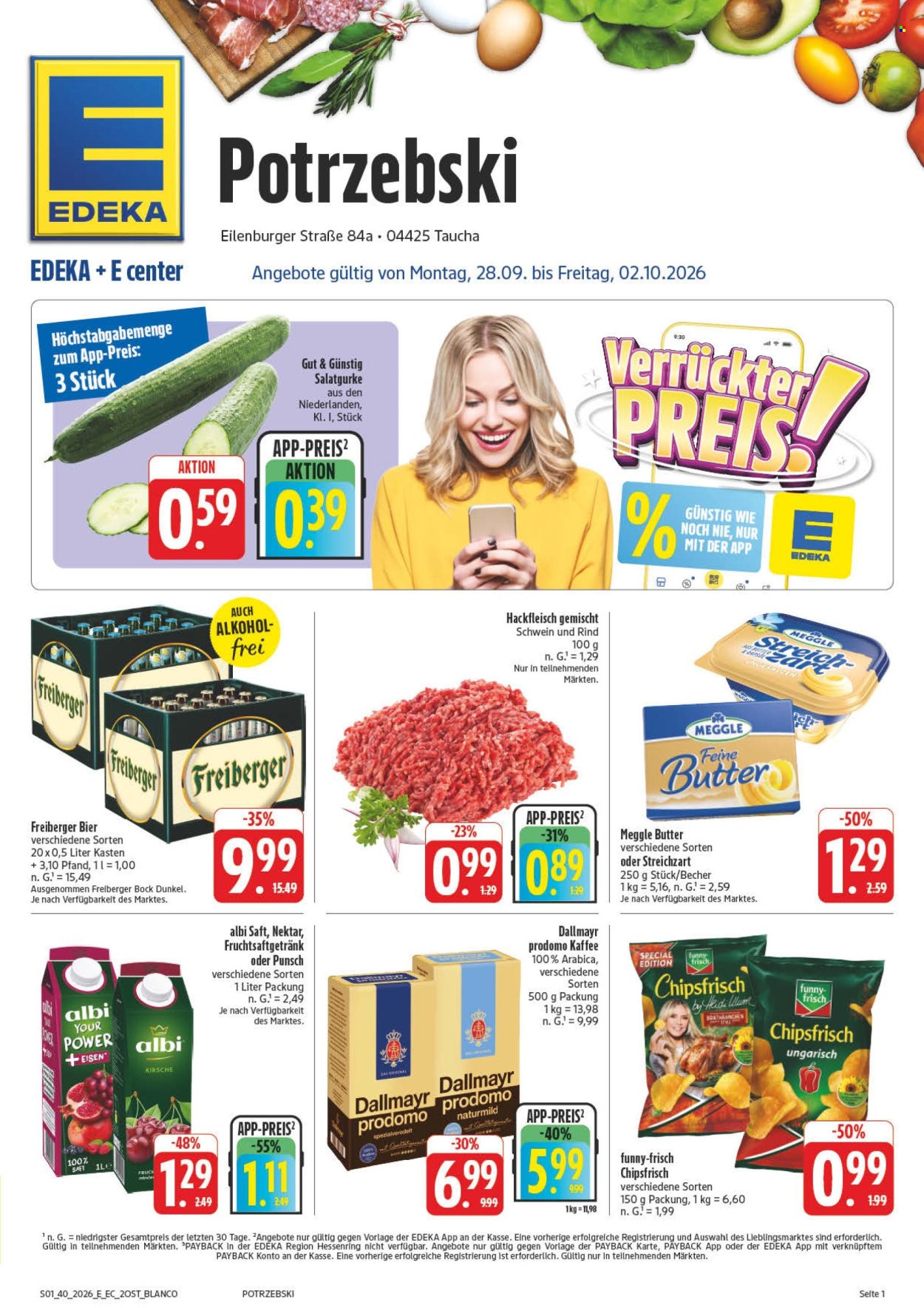 Edeka Prospekte  - 28.9.2026 - 2.10.2026. Seite 1