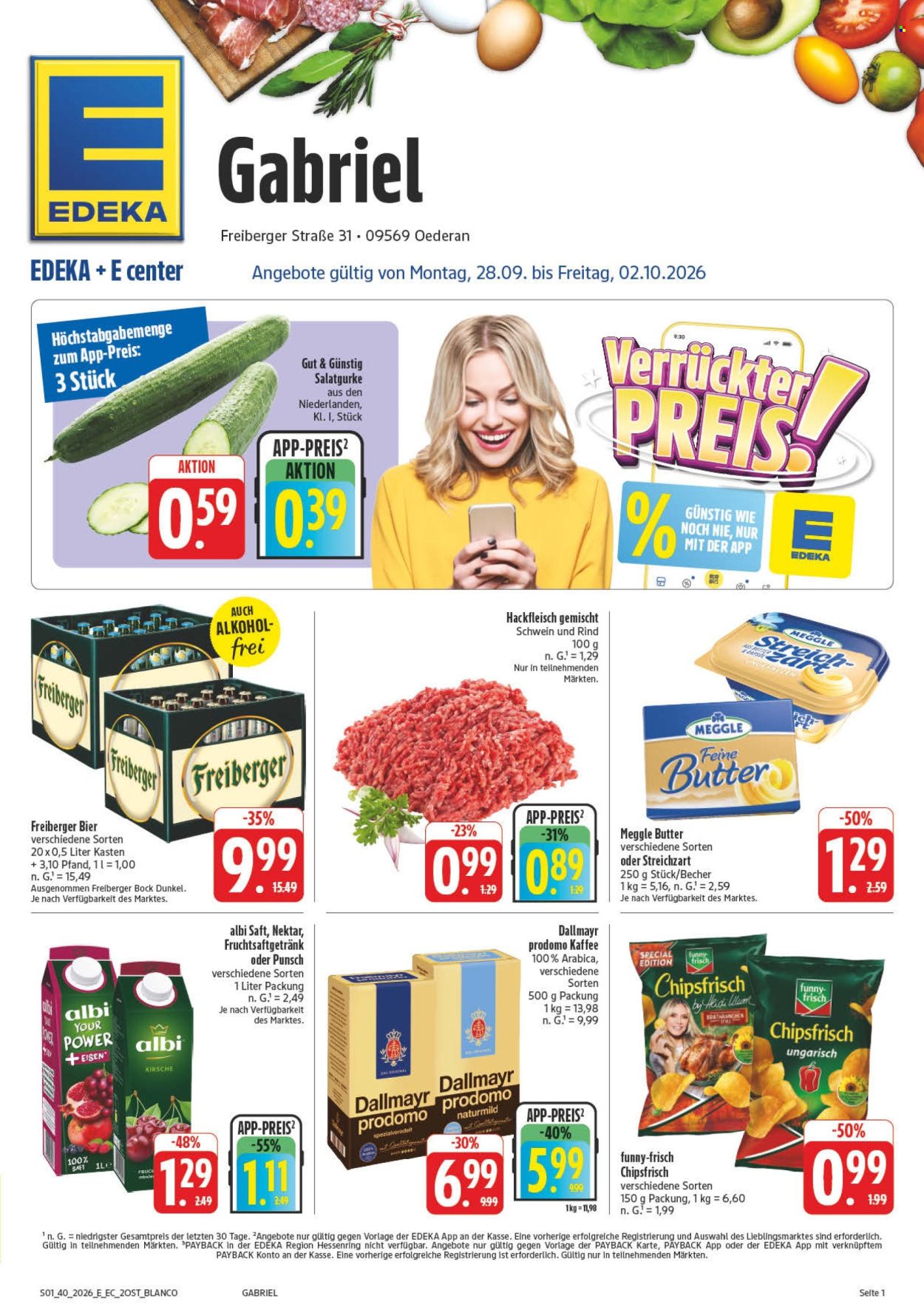 Edeka Prospekte  - 28.9.2026 - 2.10.2026. Seite 1