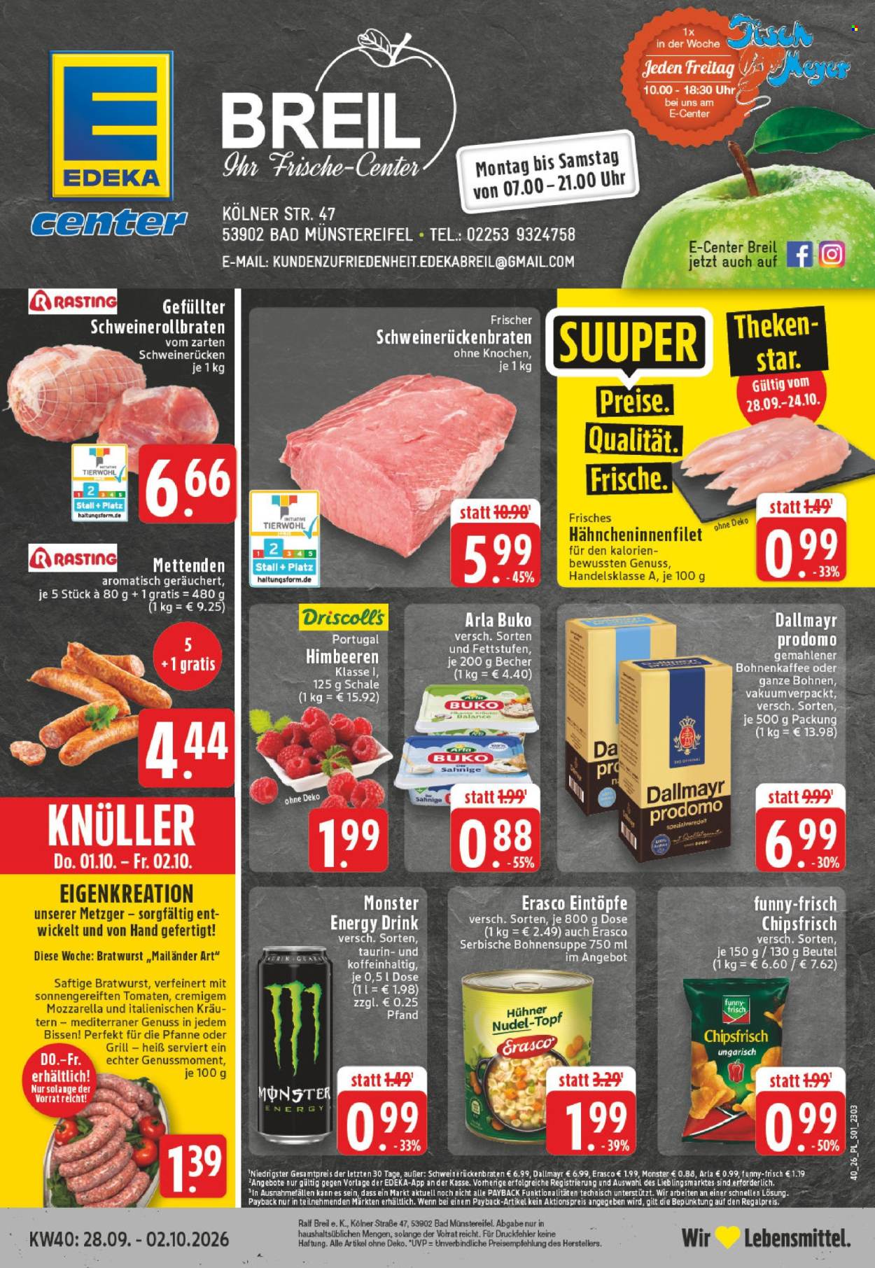 E center Prospekte  - 28.9.2026 - 2.10.2026. Seite 1
