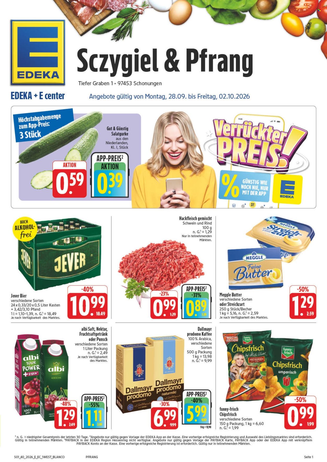 Edeka Prospekte  - 28.9.2026 - 2.10.2026. Seite 1