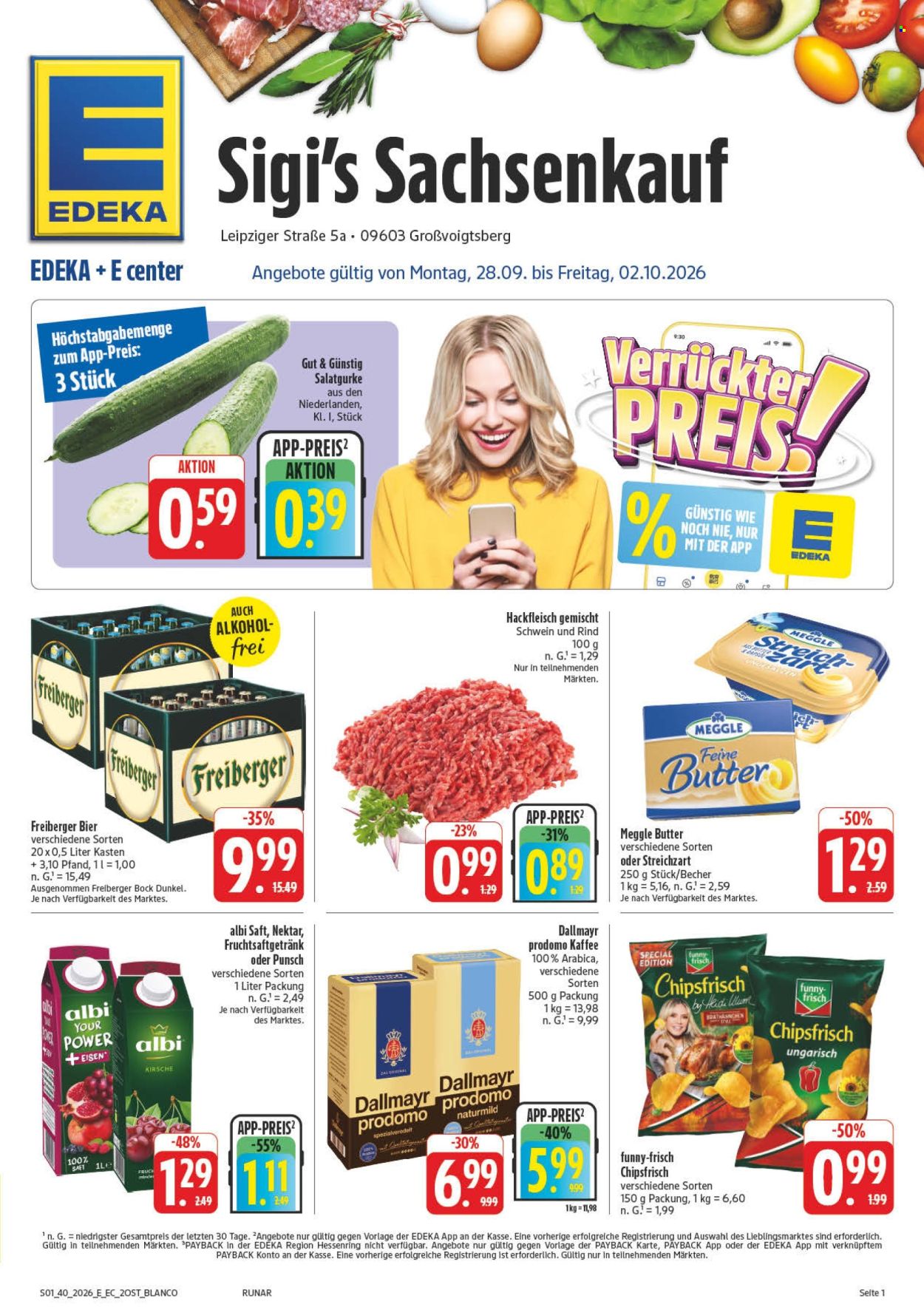 Edeka Prospekte  - 28.9.2026 - 2.10.2026. Seite 1