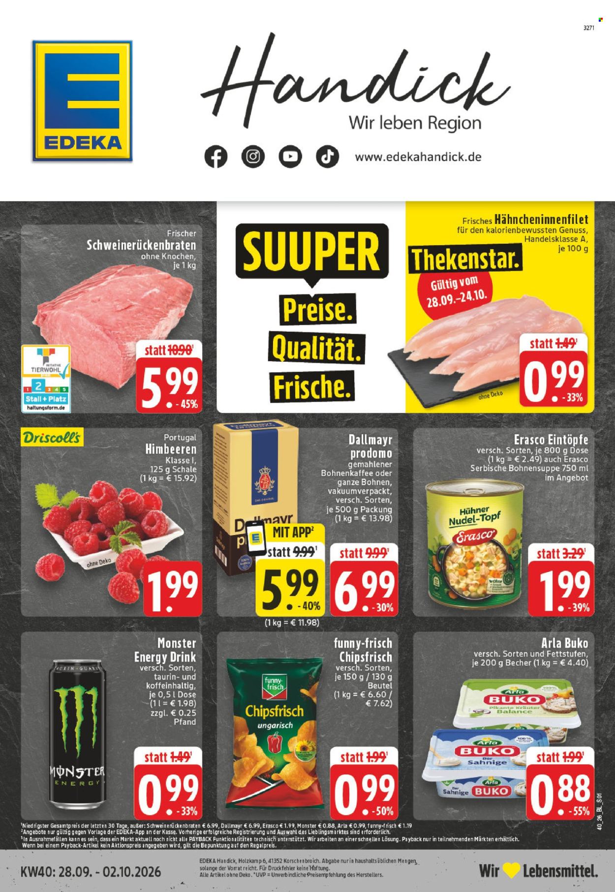 Edeka Prospekte  - 28.9.2026 - 2.10.2026. Seite 1