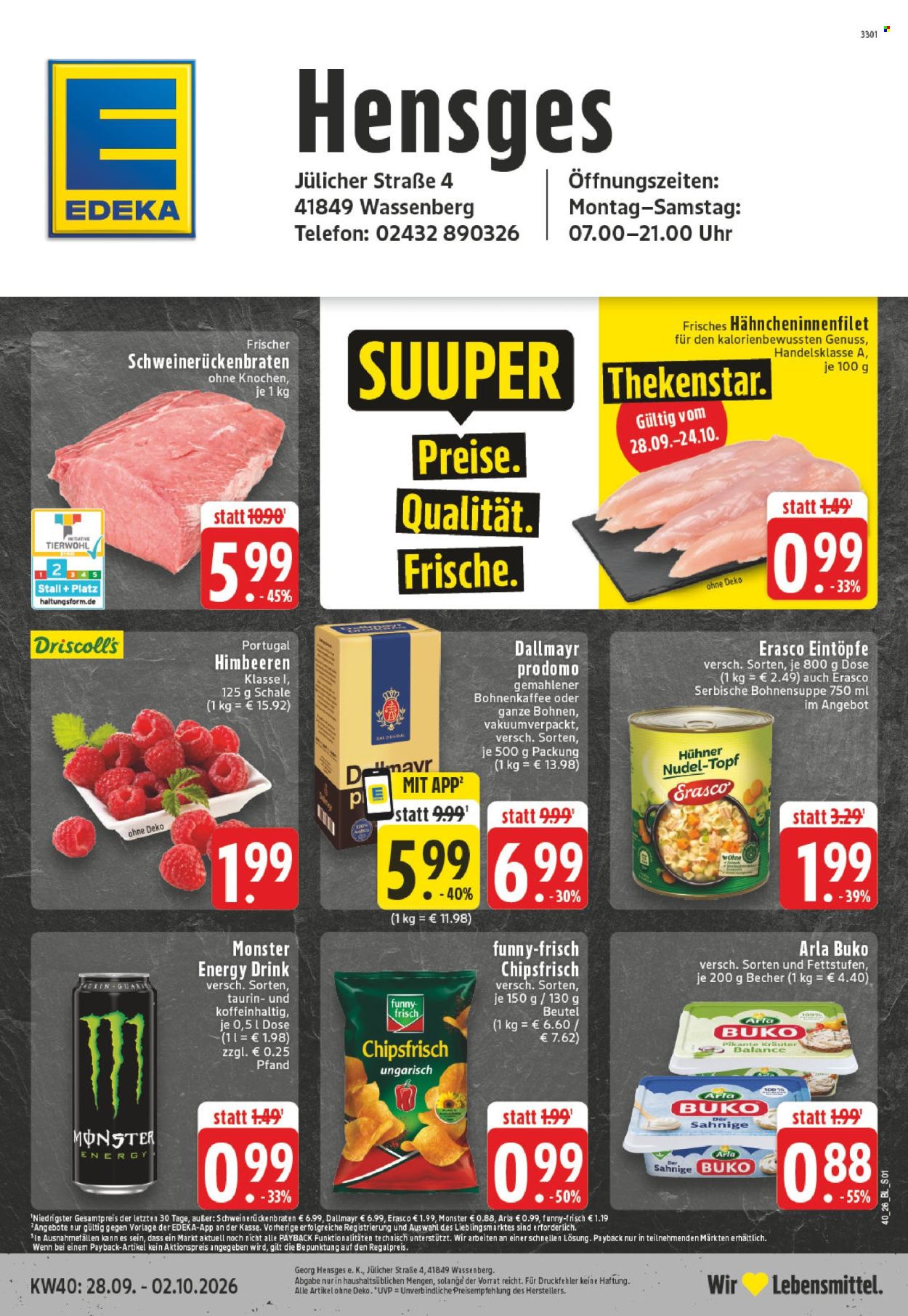 Edeka Prospekte  - 28.9.2026 - 2.10.2026. Seite 1