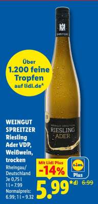 WEINGUT SPREITZER Riesling Ader VDP, Weißwein, trocken