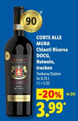 Corte alle Mura Chianti Riserva DOCG, Rotwein, trocken