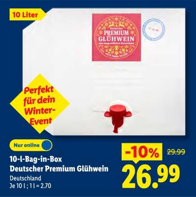 10-l-Bag-in-Box Deutscher Premium Glühwein