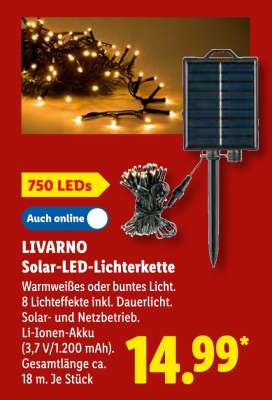 LIVARNO Solar-LED-Lichterkette
