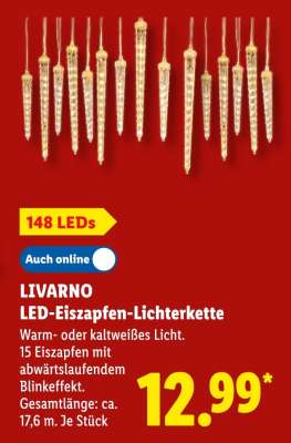LIVARNO LED-Eiszapfen-Lichterkette