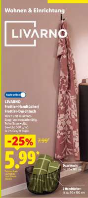 LIVARNO Frottier-Handtücher/Frottier-Duschtuch