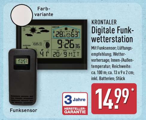 KRONTALER Digitale Funkwetterstation