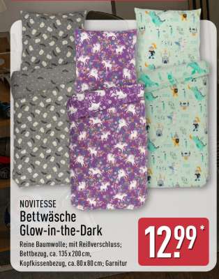 NOVITESSE Bettwäsche Glow in the Dark