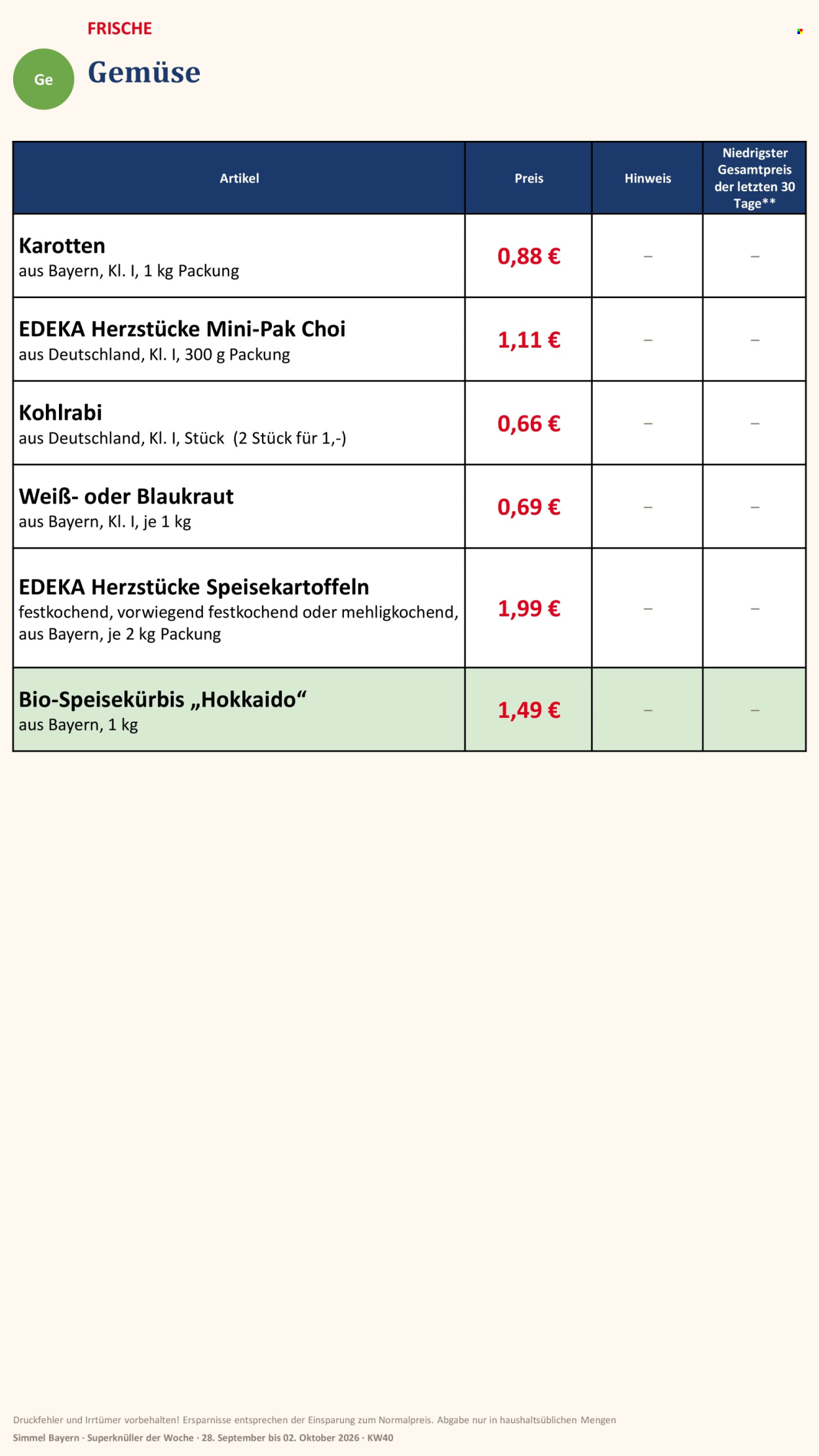 Edeka Prospekte  - 28.9.2026 - 2.10.2026. Seite 3