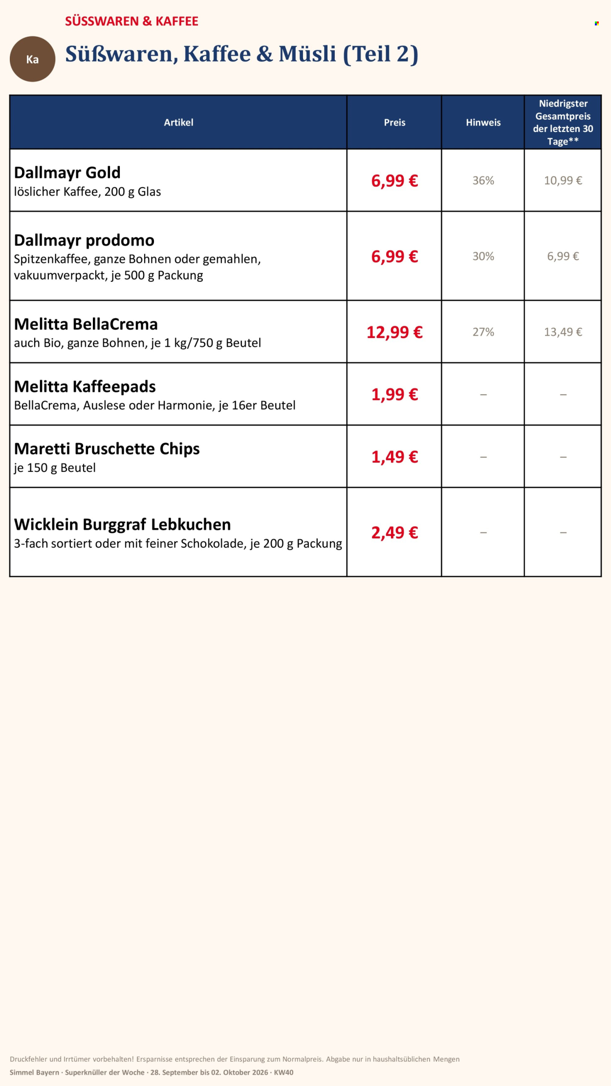 Edeka Prospekte  - 28.9.2026 - 2.10.2026. Seite 12