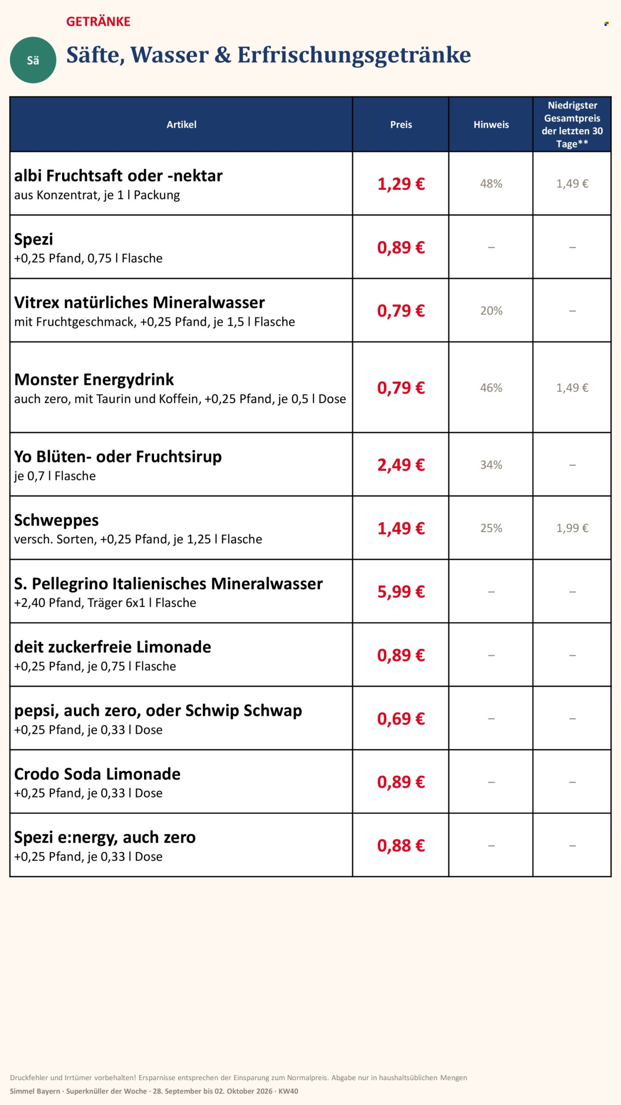 Edeka Prospekte  - 28.9.2026 - 2.10.2026. Seite 16