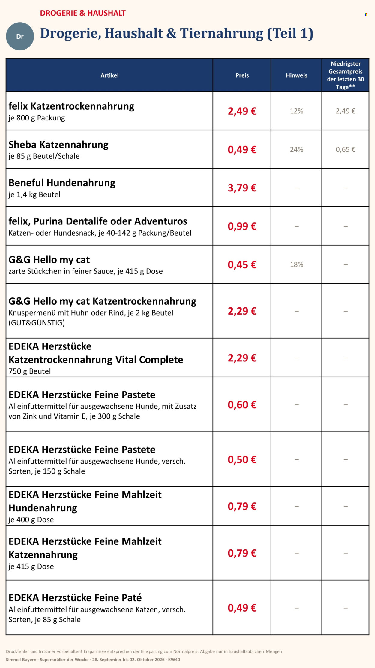 Edeka Prospekte  - 28.9.2026 - 2.10.2026. Seite 17