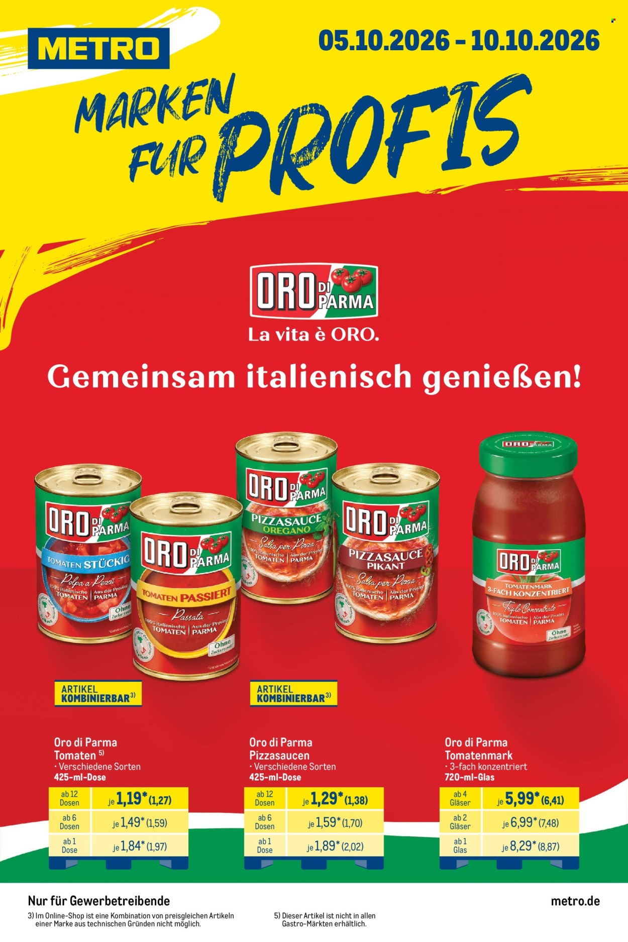 Metro Prospekte  - 5.10.2026 - 10.10.2026. Seite 1