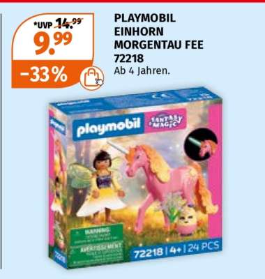 PLAYMOBIL EINHORN MORGENTAU FEE 72218