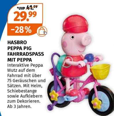 HASBRO PEPPA PIG FAHRRADSPASS MIT PEPPA