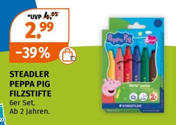 STEADLER PEPPA PIG FILZSTIFTE
