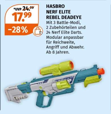 HASBRO NERF ELITE REBEL DEADEYE