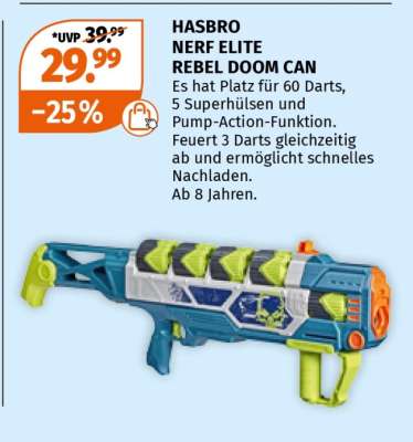 HASBRO NERF ELITE REBEL DOOM CAN