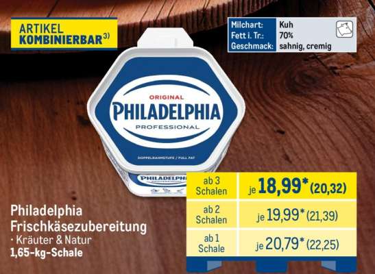 PHILADELPHIA Frischkäsezubereitung