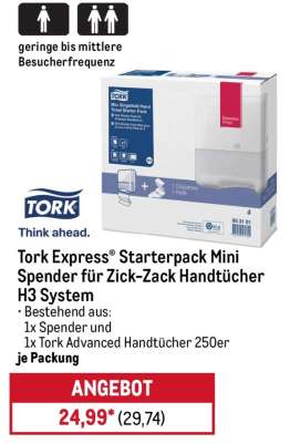 Tork Express® Starterpack Mini Spender für Zick-Zack Handtücher H3 System