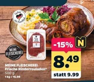 Meine Fleischerei Frische Rinderrouladen