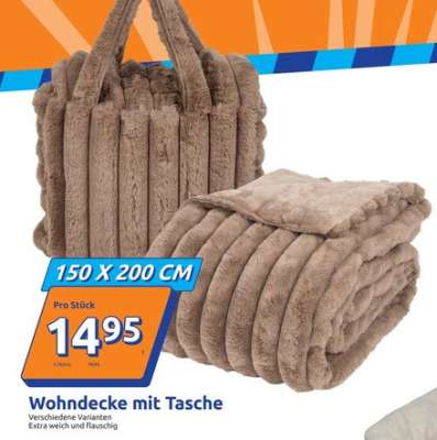 Wohndecke mit Tasche