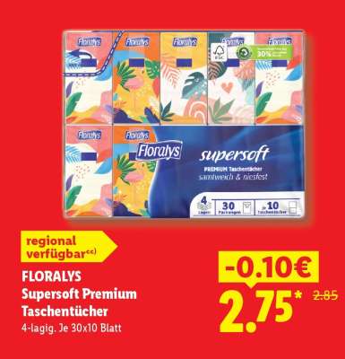 FLORALYS Supersoft Premium Taschentücher