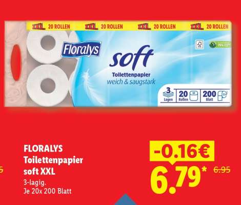 Floralys Toilettenpapier Soft XXL