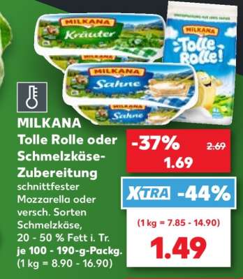 MILKANA Tolle Rolle oder Schmelzkäse-Zubereitung