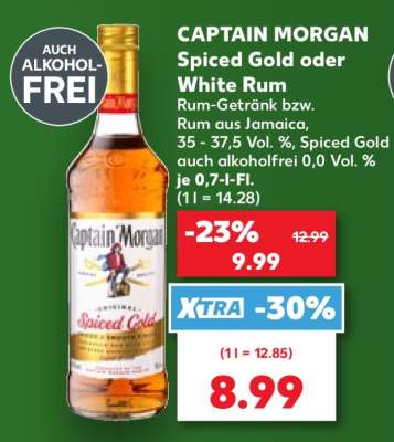 CAPTAIN MORGAN Spiced Gold oder White Rum