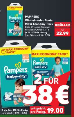 PAMPERS Windeln oder Pants Maxi-Economy-Pack