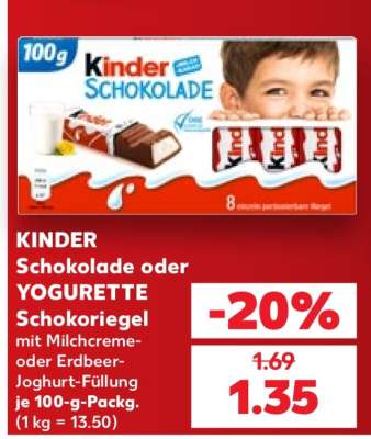 KINDER Schokolade oder YOURETTE