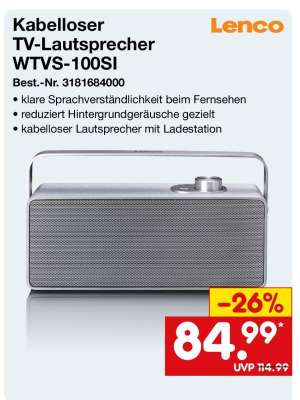 Kabelloser TV-Lautsprecher WTVS-100SI