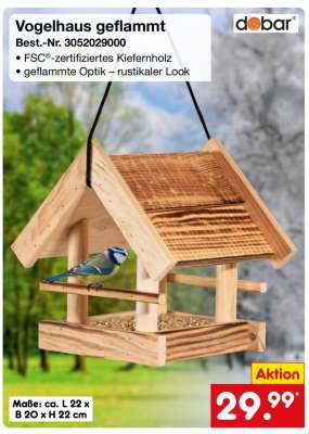 Vogelhaus geflammt