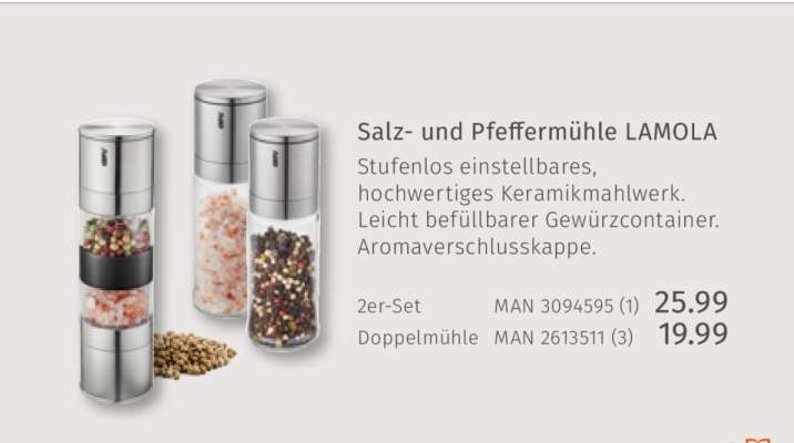 Salz- und Pfeffermühle LAMOLA
