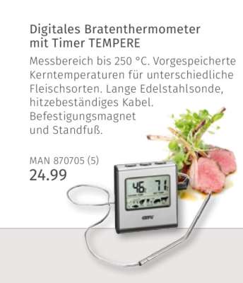 Digitales Bratenthermometer mit Timer TEMPERE