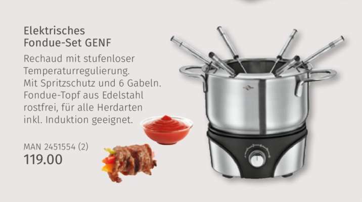 Elektrisches Fondue-Set GENF