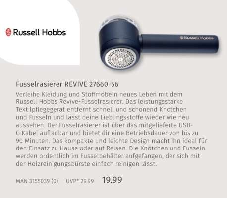 Fusselrasierer REVIVE 27660-56