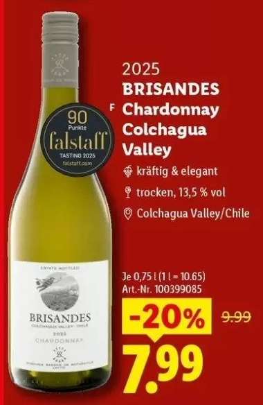 BRISANDES Chardonnay Colchagua Valley