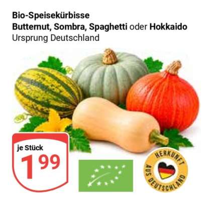 Bio-Speisekürbisse