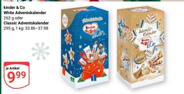 kinder & Co White Adventskalender