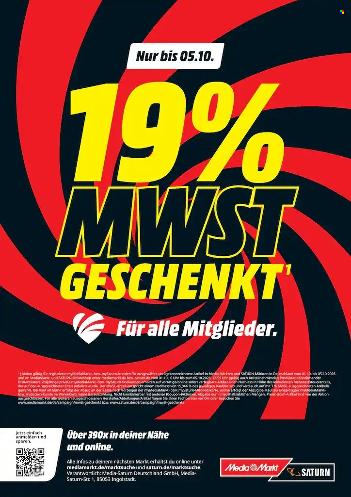 MediaMarkt Prospekte  - 1.10.2026 - 5.10.2026. Seite 1