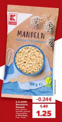 K-CLASSIC Blanchierte Mandeln